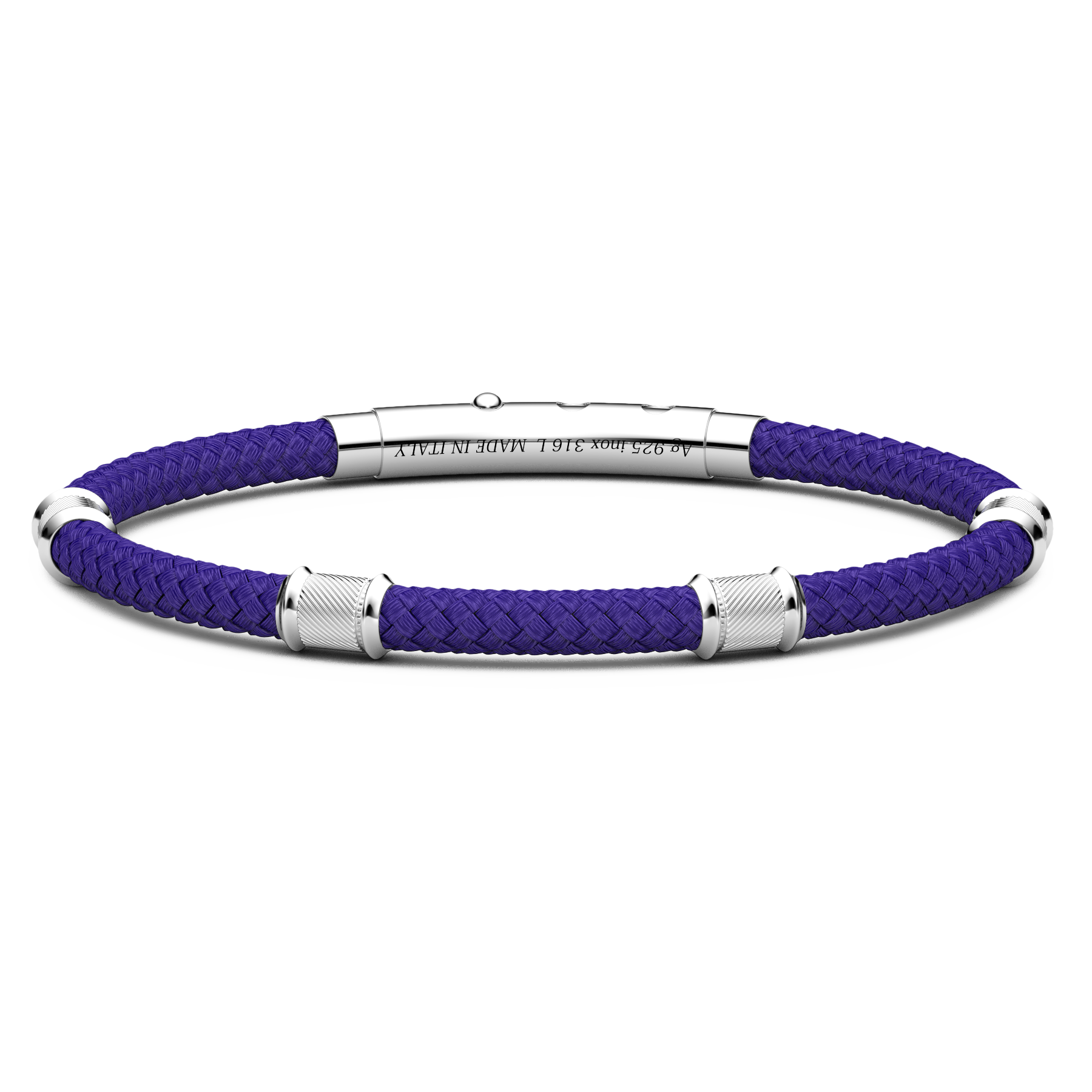 Navy Blue Bracelet in Kevlar with plate