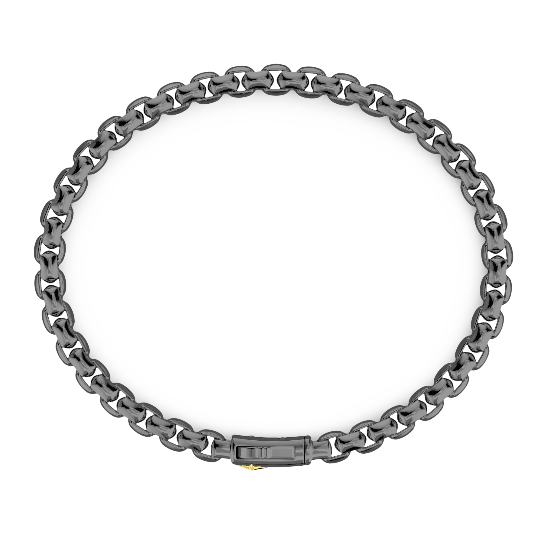 Black Silver link-only Bracelet