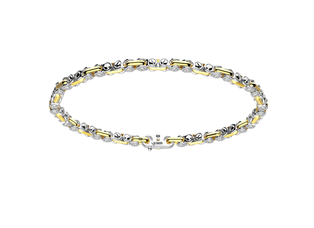 Silver and Gold Chain Bracelet