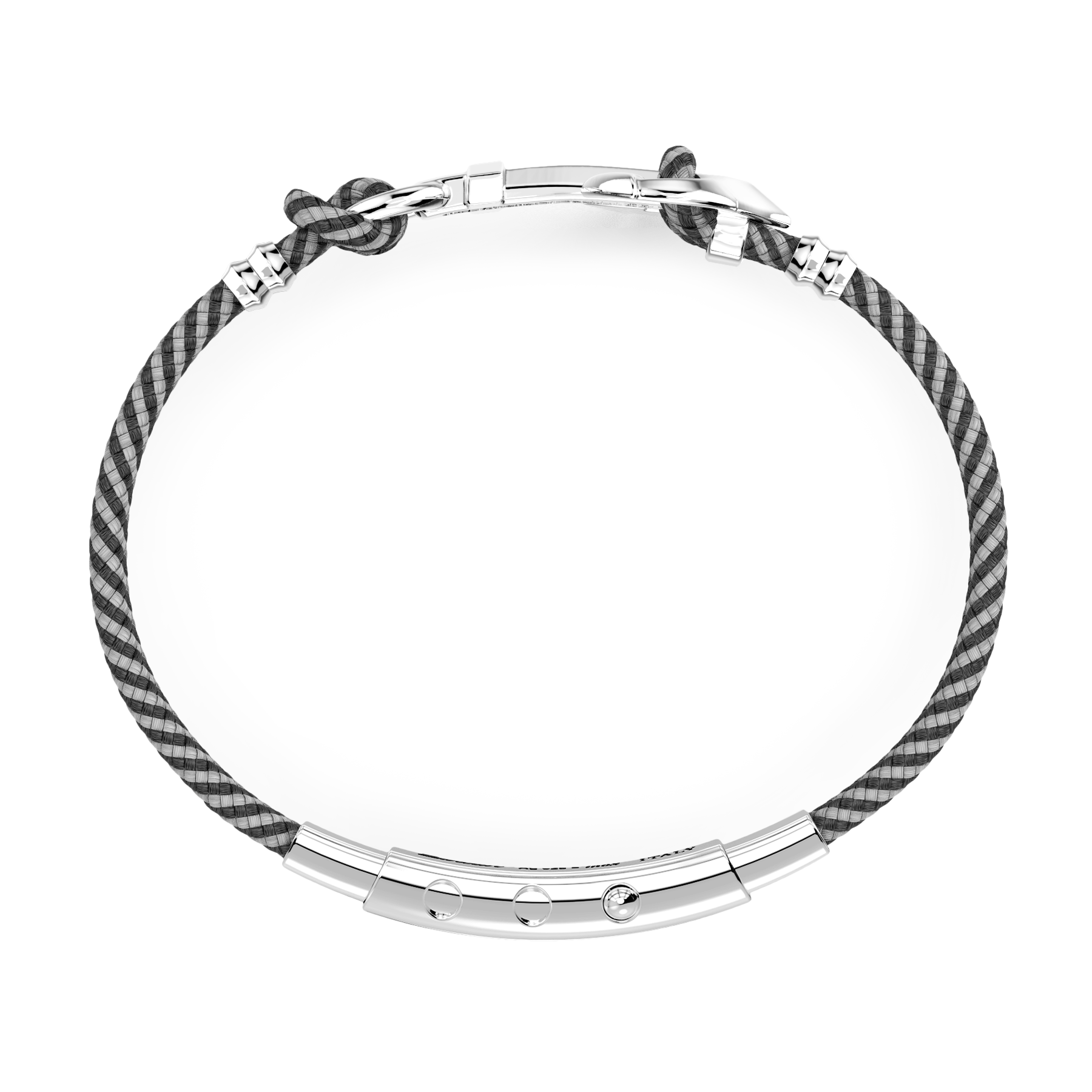 Gray Silver Anchor Kevlar Bracelet