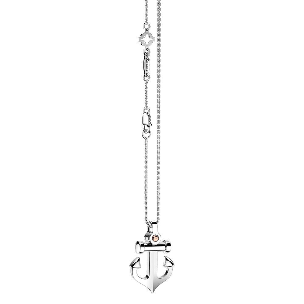 Silver Necklace with Anchor Pendant