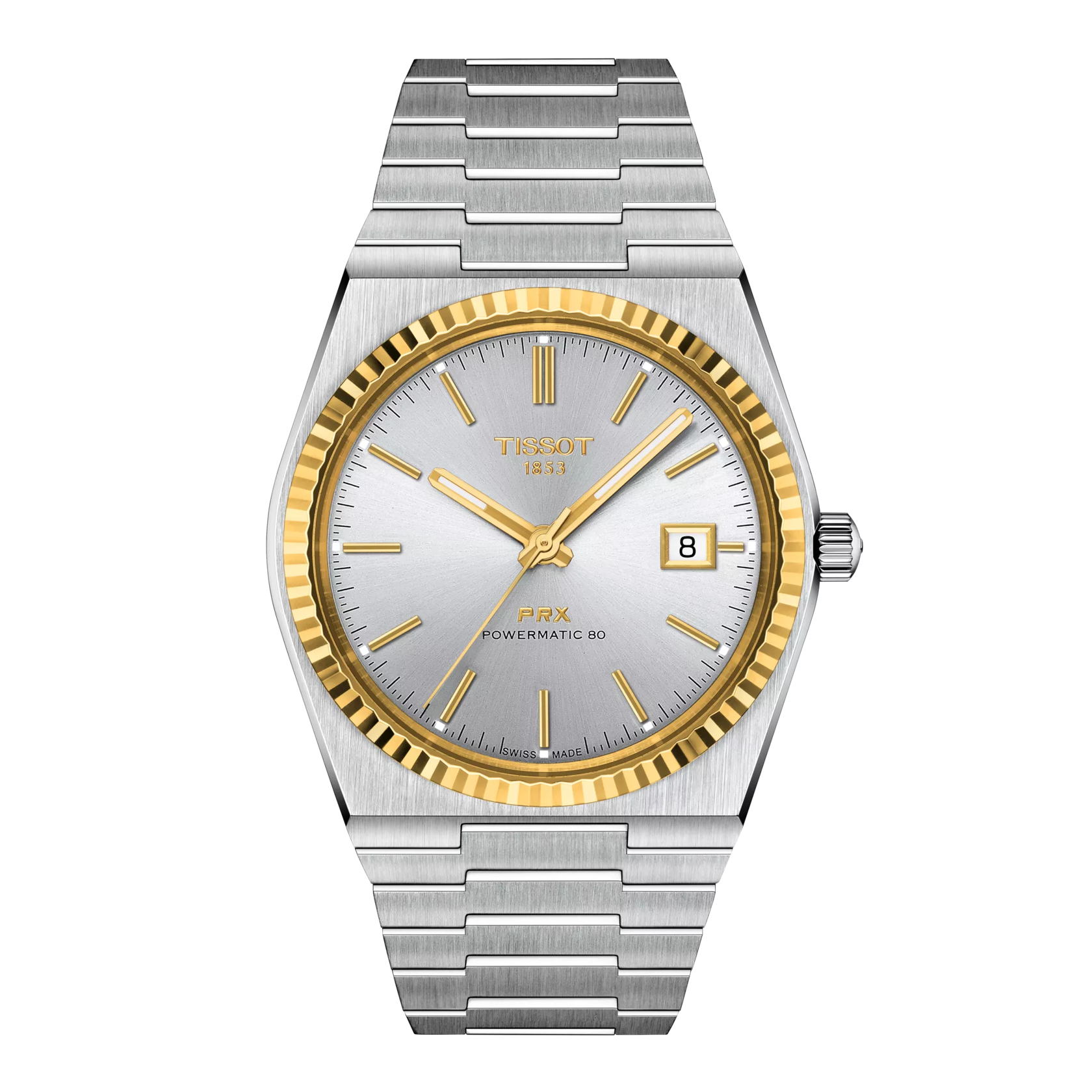 Tissot PRX Powermatic 80 Steel & 18K Gold Bezel 40mm T9314074103101