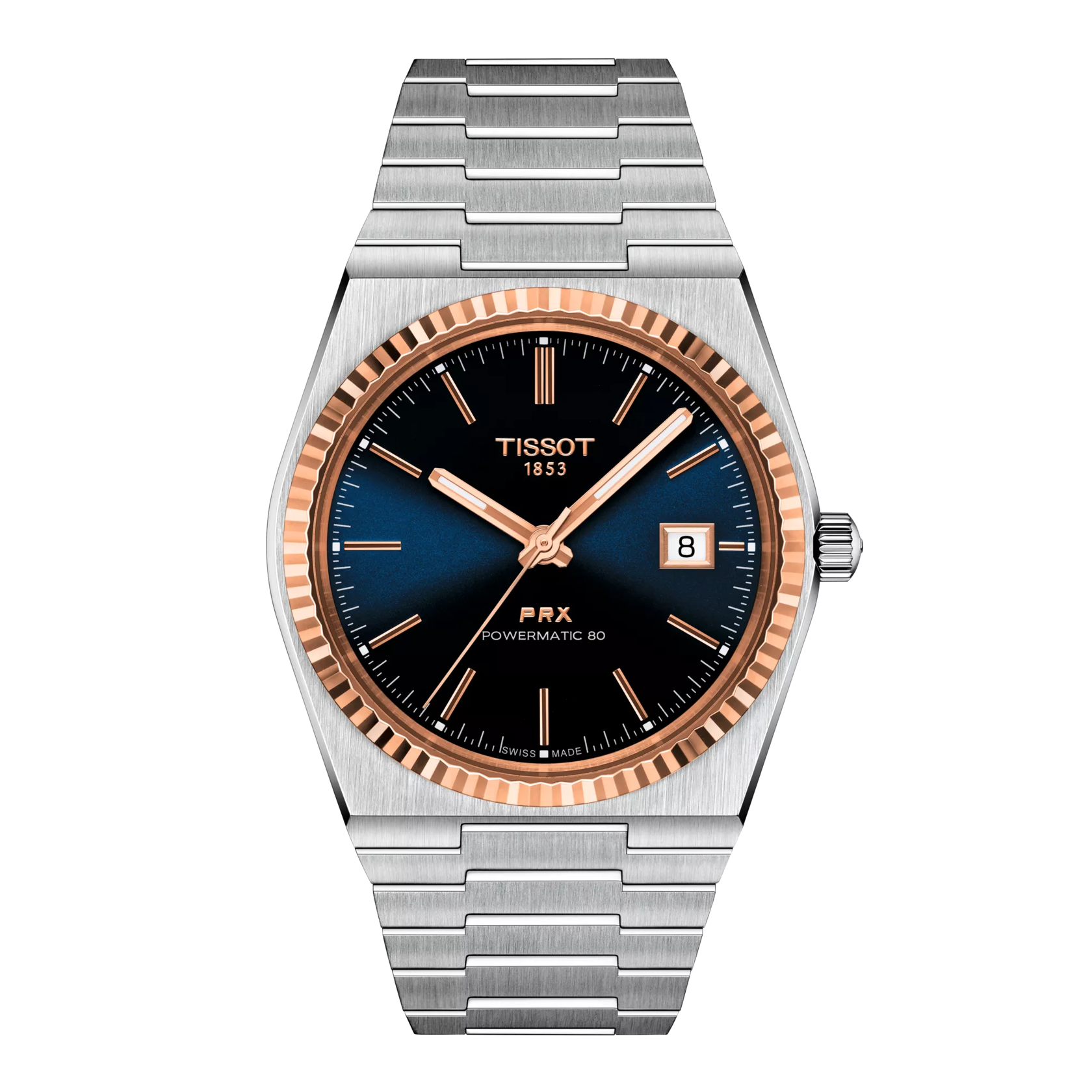 Tissot PRX Powermatic 80 Steel & 18K Gold Bezel 40mm T9314074104100