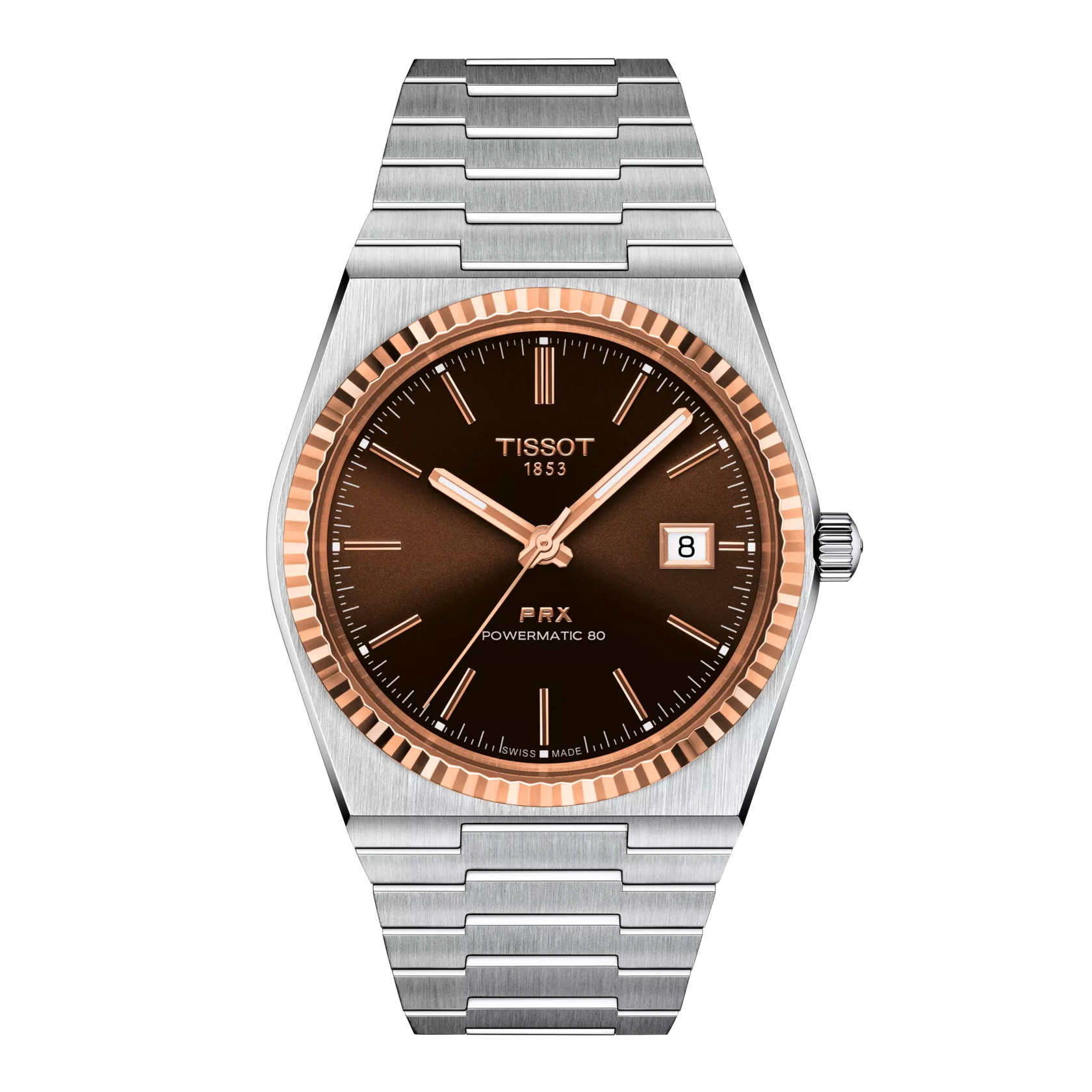 Tissot PRX Powermatic 80 Steel & 18K Gold Bezel 40mm T9314074129100