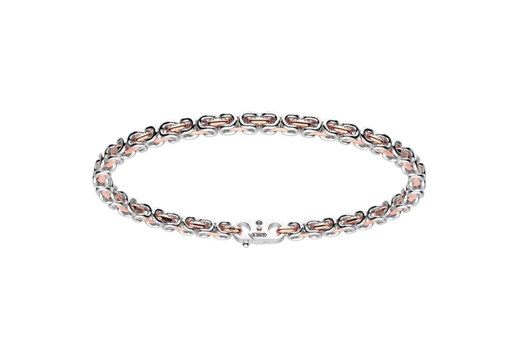 Silver and Rose Gold Chain Bracelet