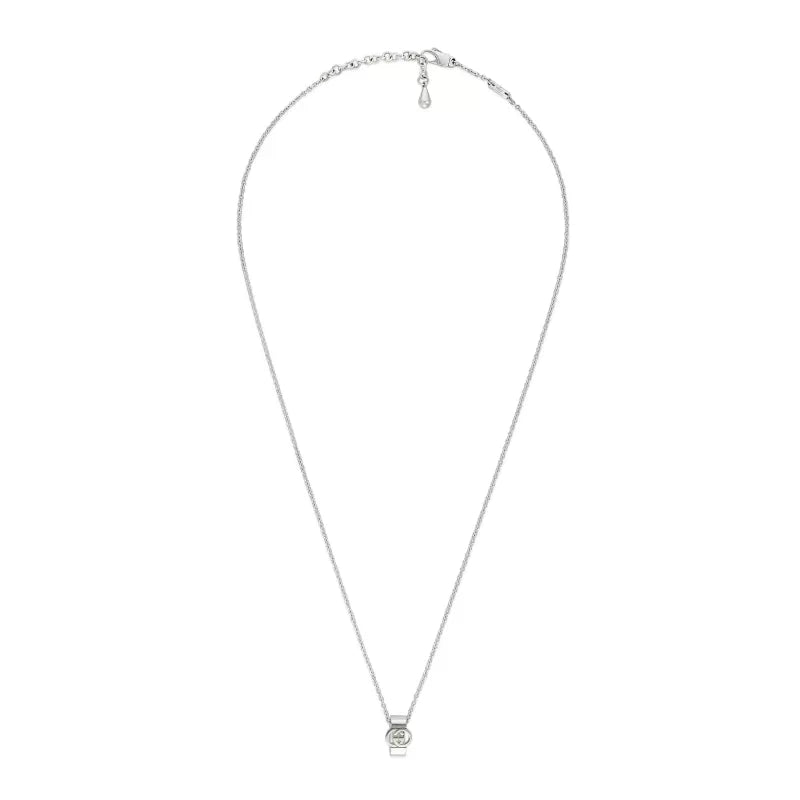 GUCCI INTERLOCKING G NECKLACE 60CM SILVER YBB818927001