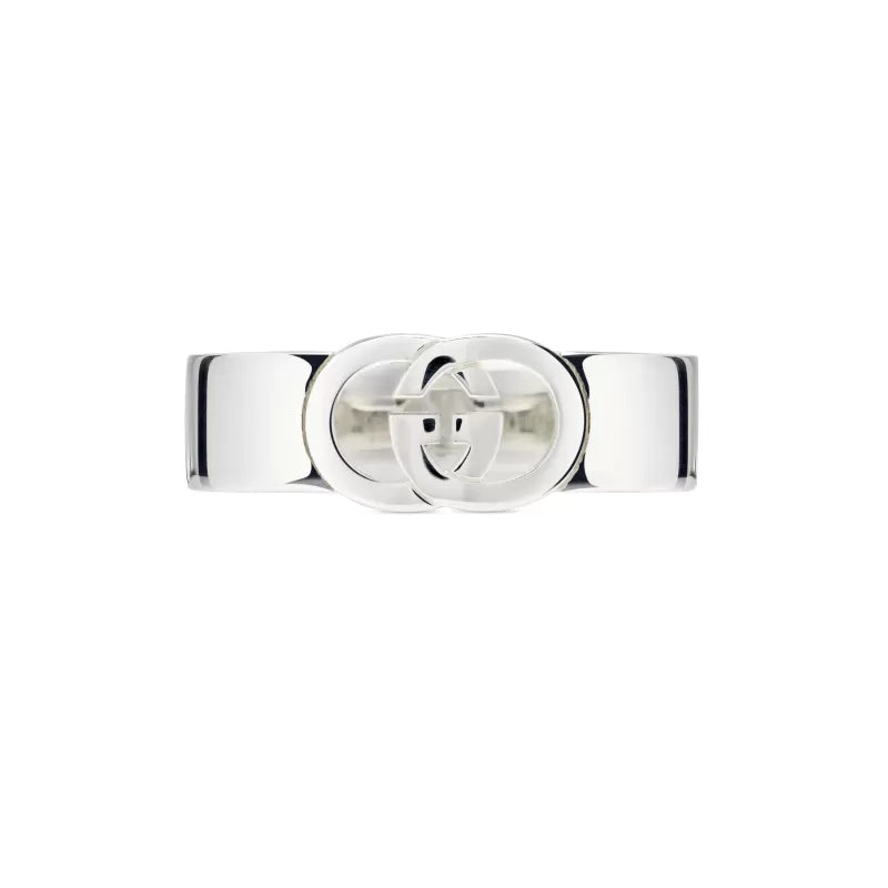 GUCCI INTERLOCKING G RING 6MM SILVER YBC814949001