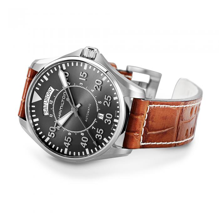 HAMILTON KHAKI AVIATION PILOT DAY DATE AUTO 42MM H64615585