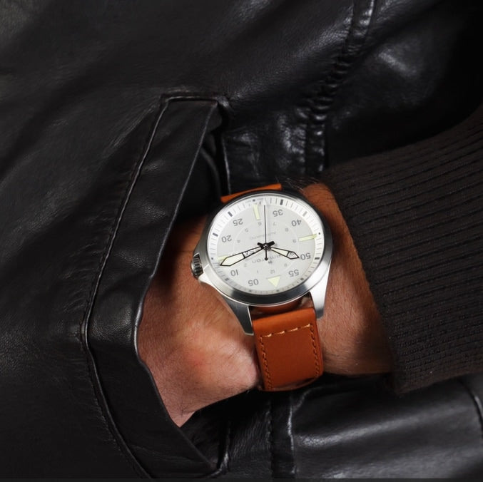 Khaki Aviation Pilot Day Date Auto - H64635550