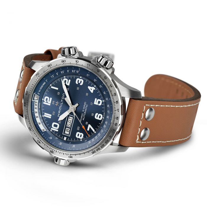 HAMILTON  KHAKI AVIATION X-WIND DAY DATE AUTO H77765541