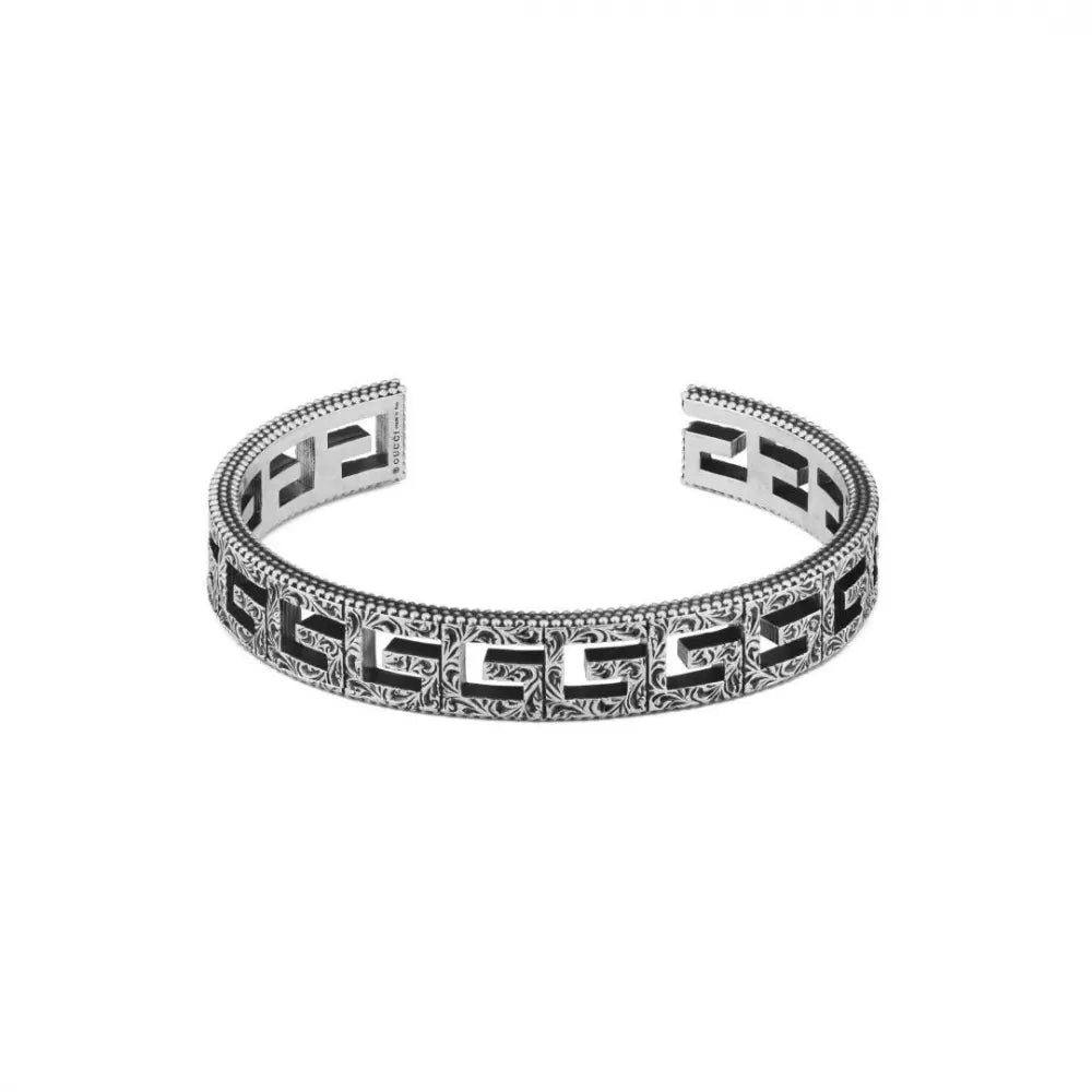 GUCCI G CUBE BRACELET SILVER&WHITE ZIRCON YBA817030001