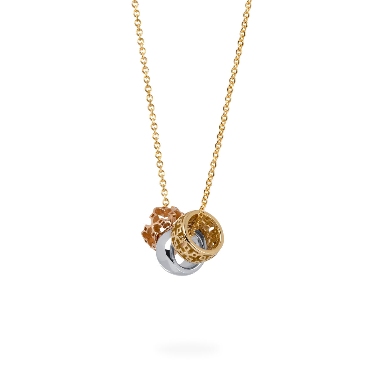 Birks Dare to Dream ® Three-Ring Pendant, Tricolor 450009707224