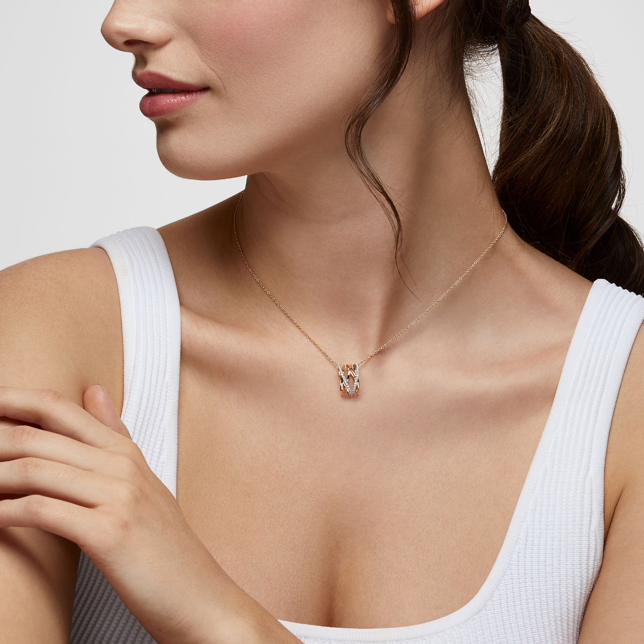 Birks Rosée du Matin  Diamond and Yellow Gold Pendant 450017562525